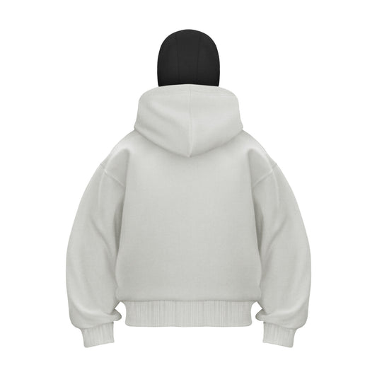 TommySinny® 'BLCLV' ZIP-HOODIE IVORY BLACK