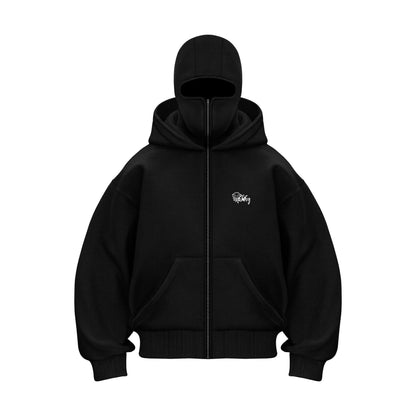 TommySinny® 'BLCLV' ZIP-HOODIE BLACK