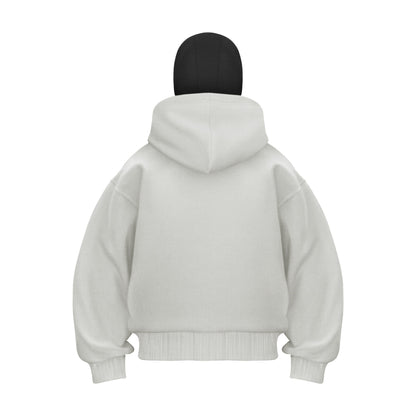 TommySinny® 'BLCLV' ZIP-HOODIE IVORY BLACK