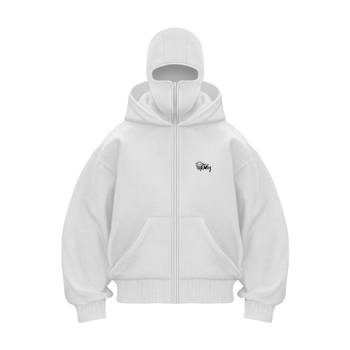 TommySinny® 'BLCLV' ZIP-HOODIE WHITE