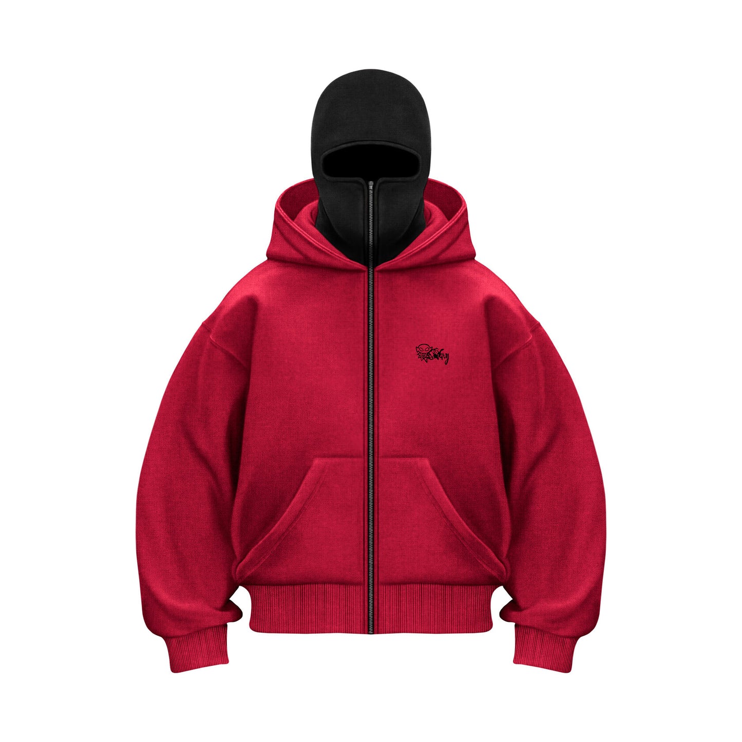 TommySinny® 'BLCLV' ZIP-HOODIE RED